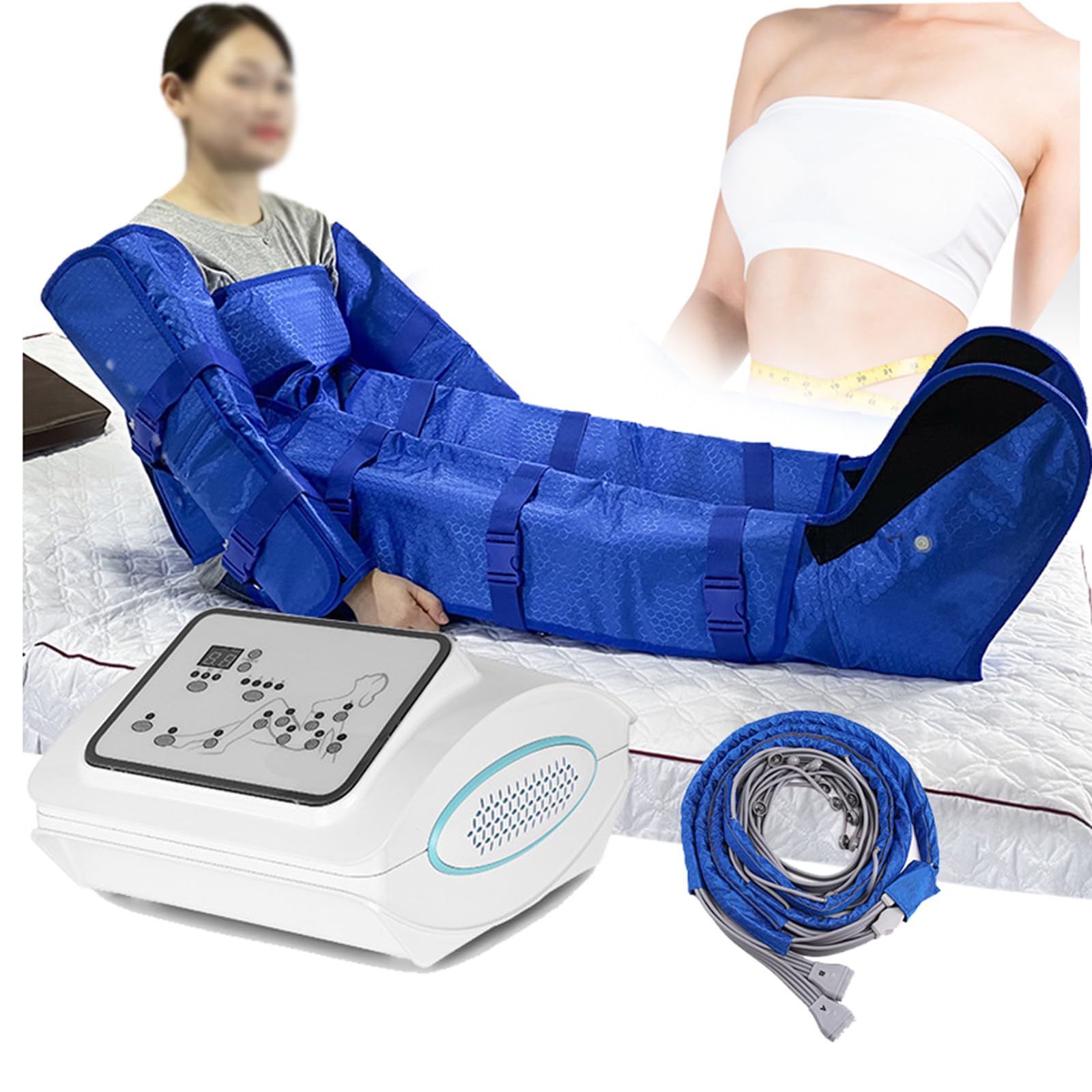 Luftkompressions-Massagegerät, Luftmassagegerät Lymphgerät Lymphdrainage Massagegerät Unterdruckmassagegerät Luftkompression Massagegerät Pressotherapie Lymphgerät 350W