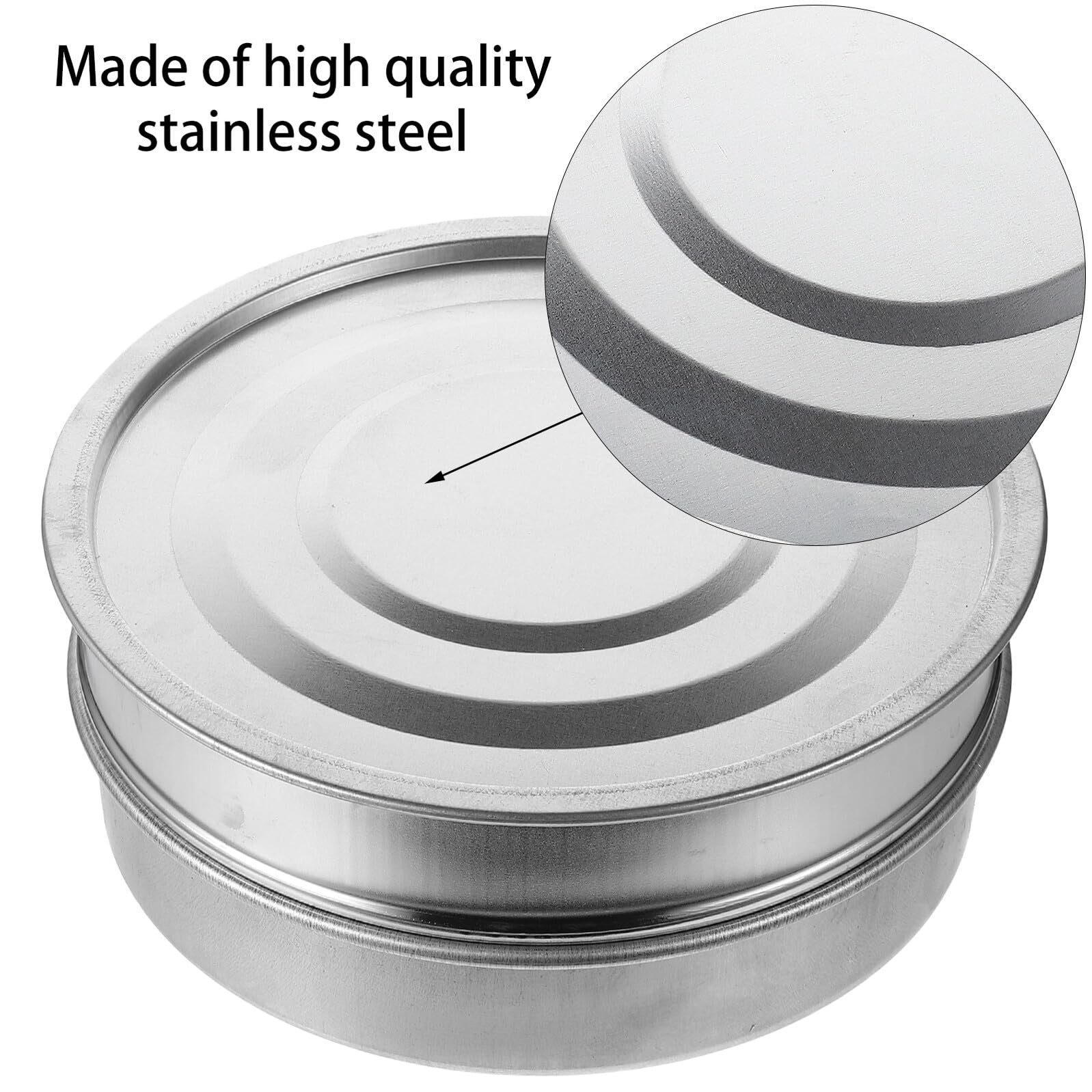Anneome Juego de Bandejas Malla Delicada para Germinación de Acero Inoxidable de 20cm Resistente y Apilable, Adecuado para Jardinería en Casa y Cultivo de Semillas