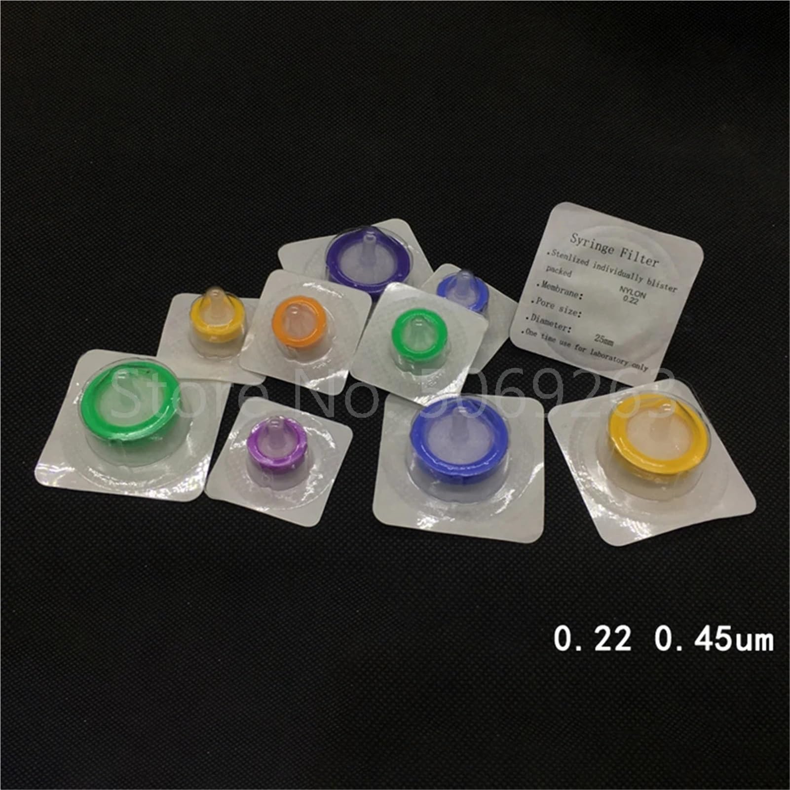 PES Syringe Filters, 25mm Diameter 0.45um Pore Size, Non Sterile, Pack of 100