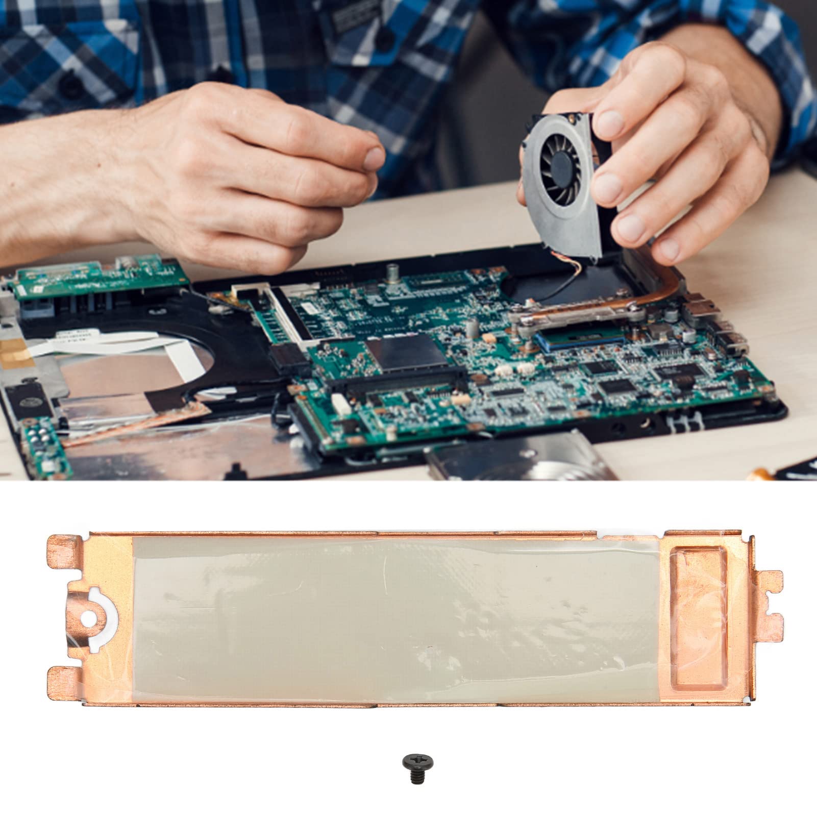 SSD Heatsink Cover, Aluminium Alloy SSD Heatsink Cover Thermal Solid State Drive Cooling SSD Heatsink Caddy for Nvme M.2 NGFF SSD XPS 15 9500 9510 9520