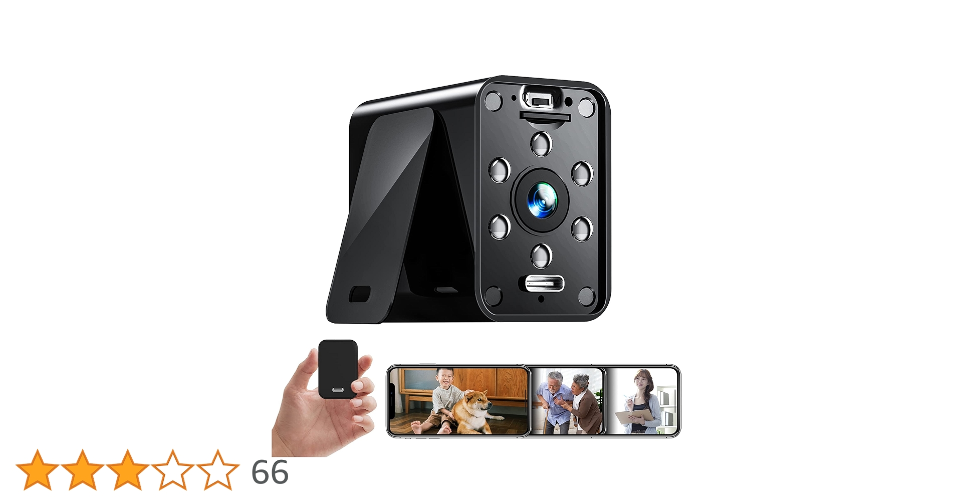 Amazon.co.jp: 小型カメラ 隠しカメラ KINGDANS 4K WiFi 24H長