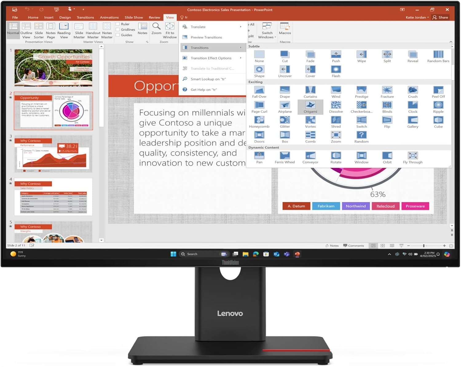 Lenovo ThinkVision T27-40 - LED-Monitor - 68.6 cm (27")