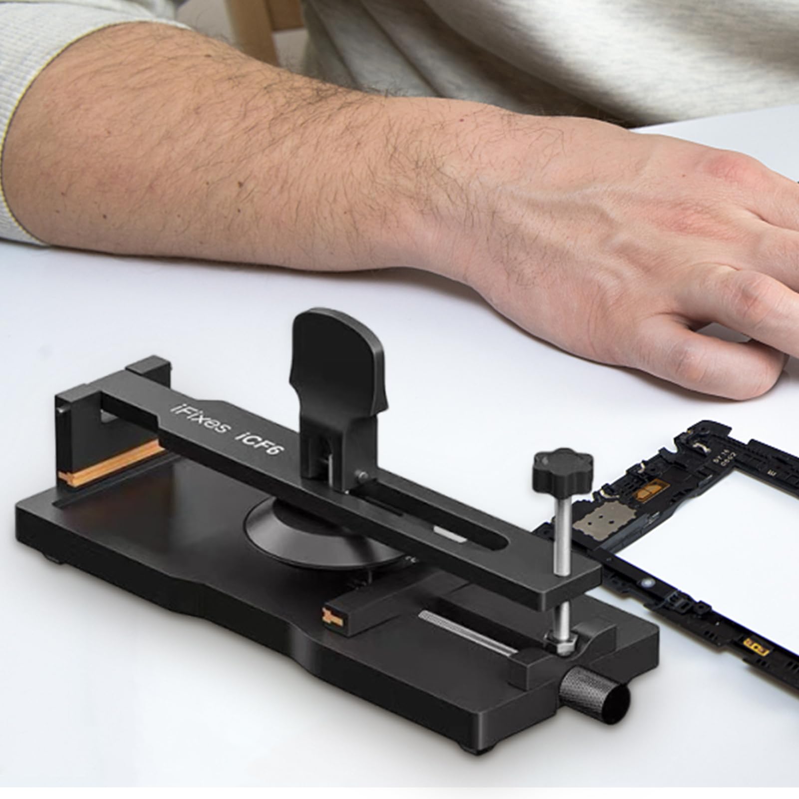 Separatore dello schermo del telefono - Strumento di rimozione LCD universale per telefoni cellulari, kit di di riparazione ergonomico, lega di metallo, dispositivo compatto ad alta stabilità |