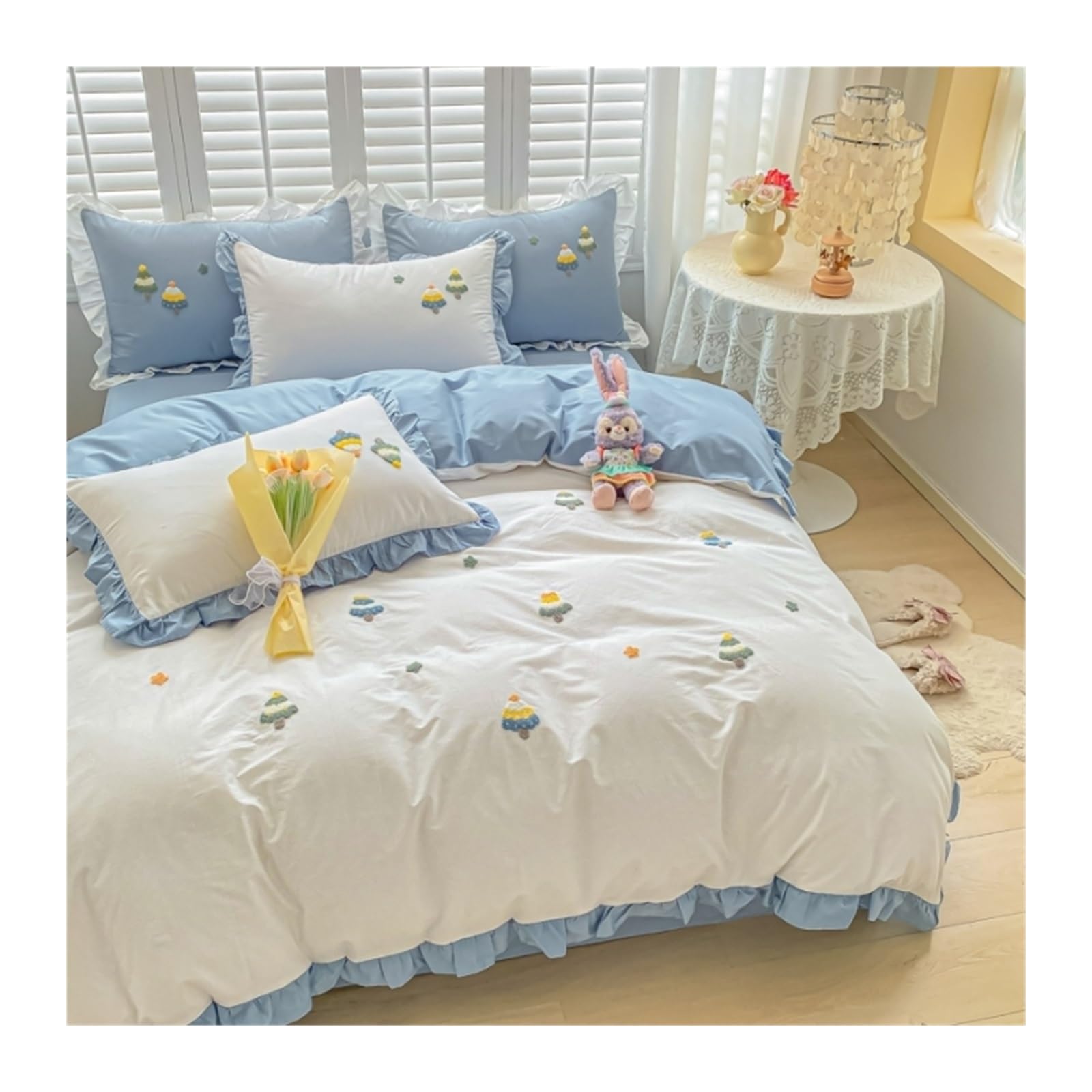 Housse de couette 220x240 en coton reversible pour lit 2 personnes imprime Noel