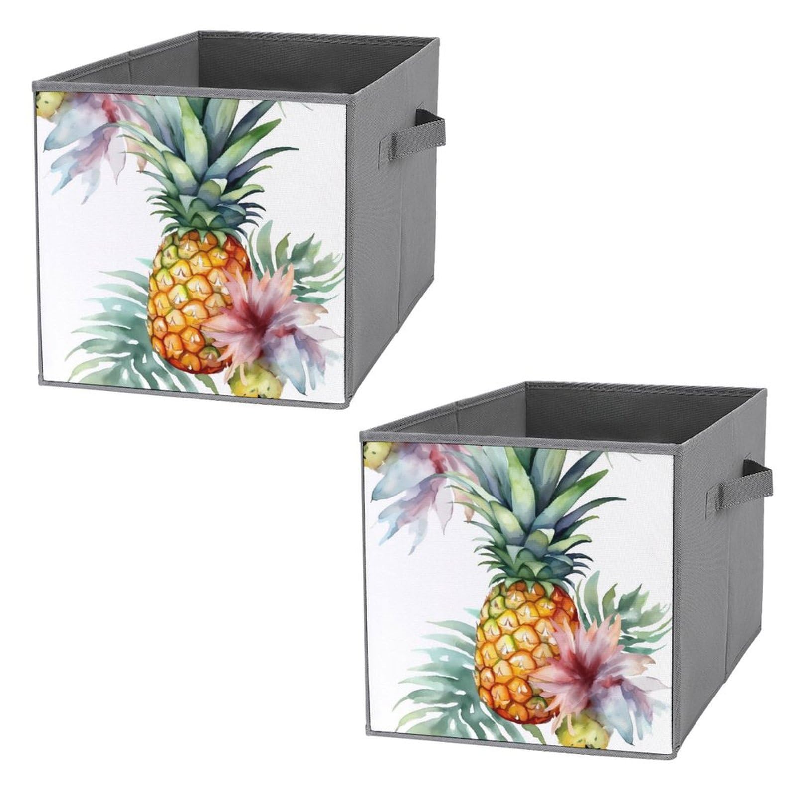 Boîte de rangement pliable motif ananas contre le désordre des placards