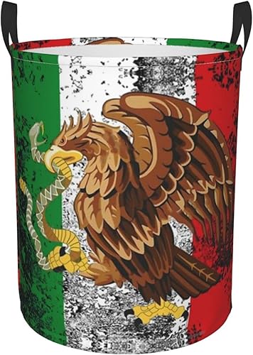 Cesta de lavandería con la bandera de México, cestas grandes para ropa sucia, organizador de ropa sucia