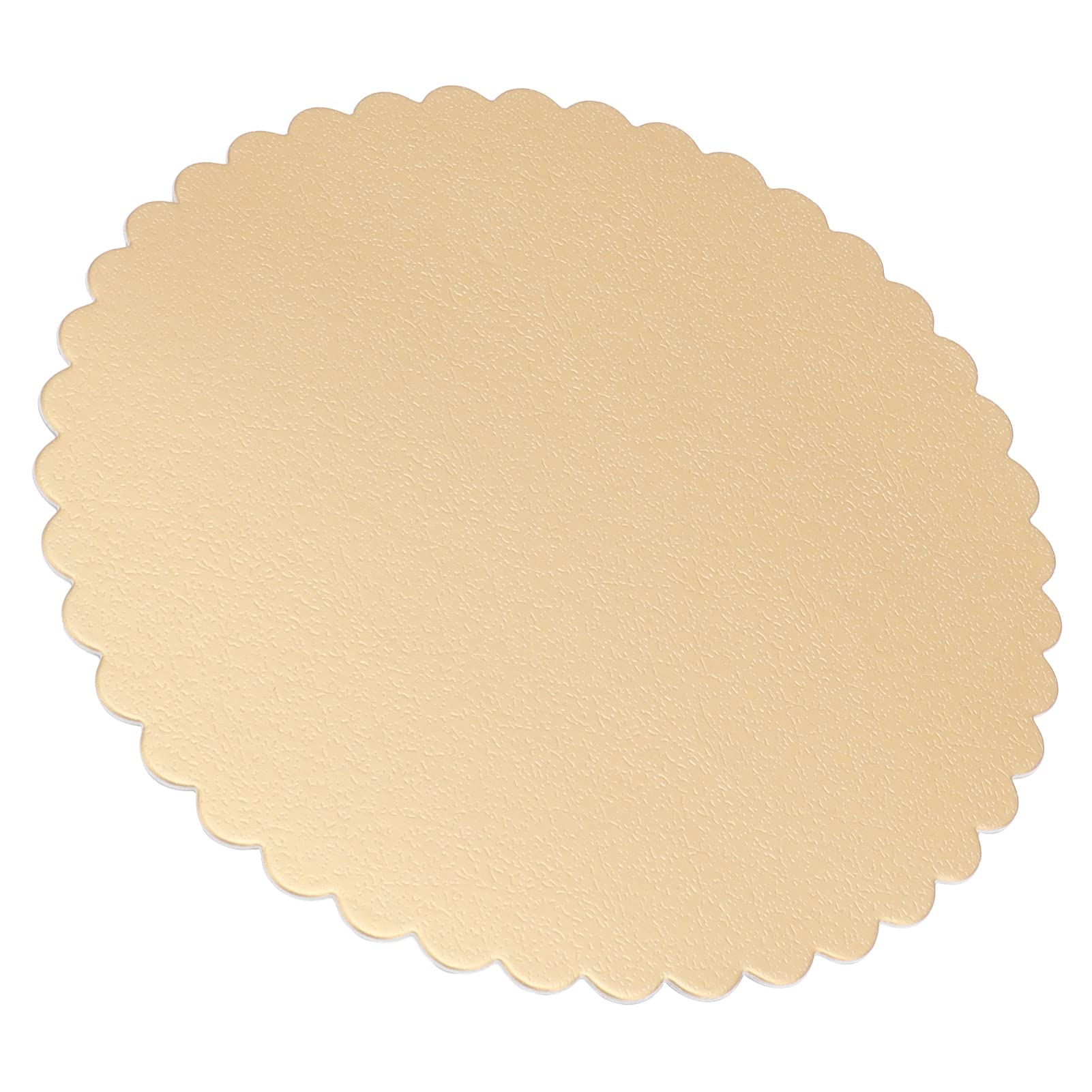 10Pcs Cake Boards Thick Lace Edge Dessert Mousse Cake Board Serving Tray Baking Supplies for Home Kitchen Restaurant Bakery (Gold)(Round Cake mat-8 inches) 1