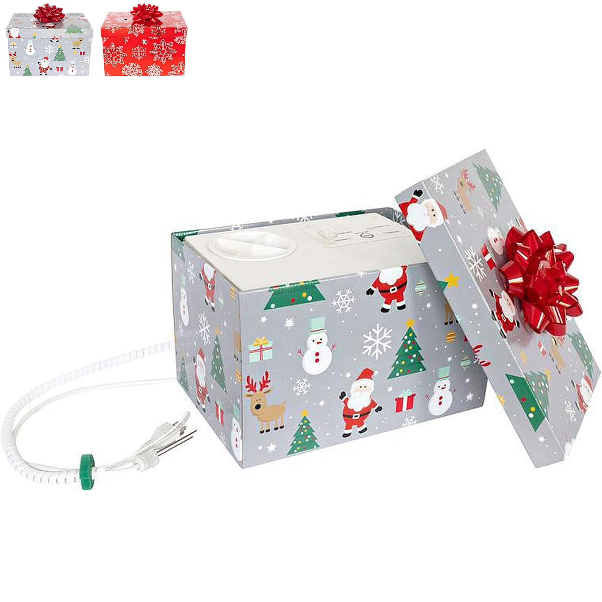 Automatic Christmas Tree Watering System Device, Santa’s Tree Helper Keeps Your Christmas Tree Healthy and Fresh, Refillable 2.5 gallons Capacity Box - Silver/Festive