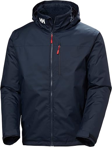 Helly Hansen Men's Crew Hooded Midlayer Jacket, Navy 2.0, L