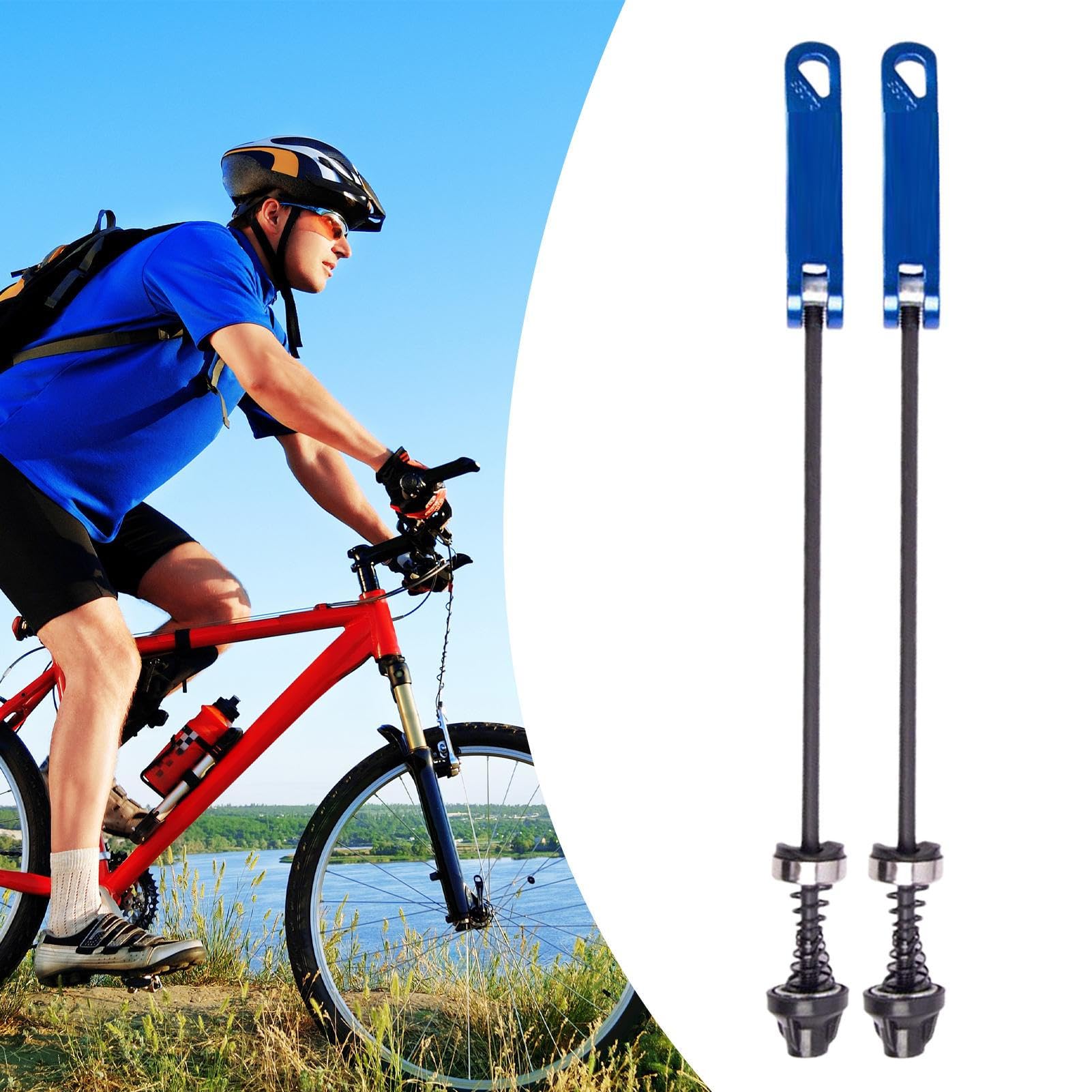 Generisch Radnabenspanner Für Fahrräder - 1 Paar Schnellspannachse Mit Bolzenhebel