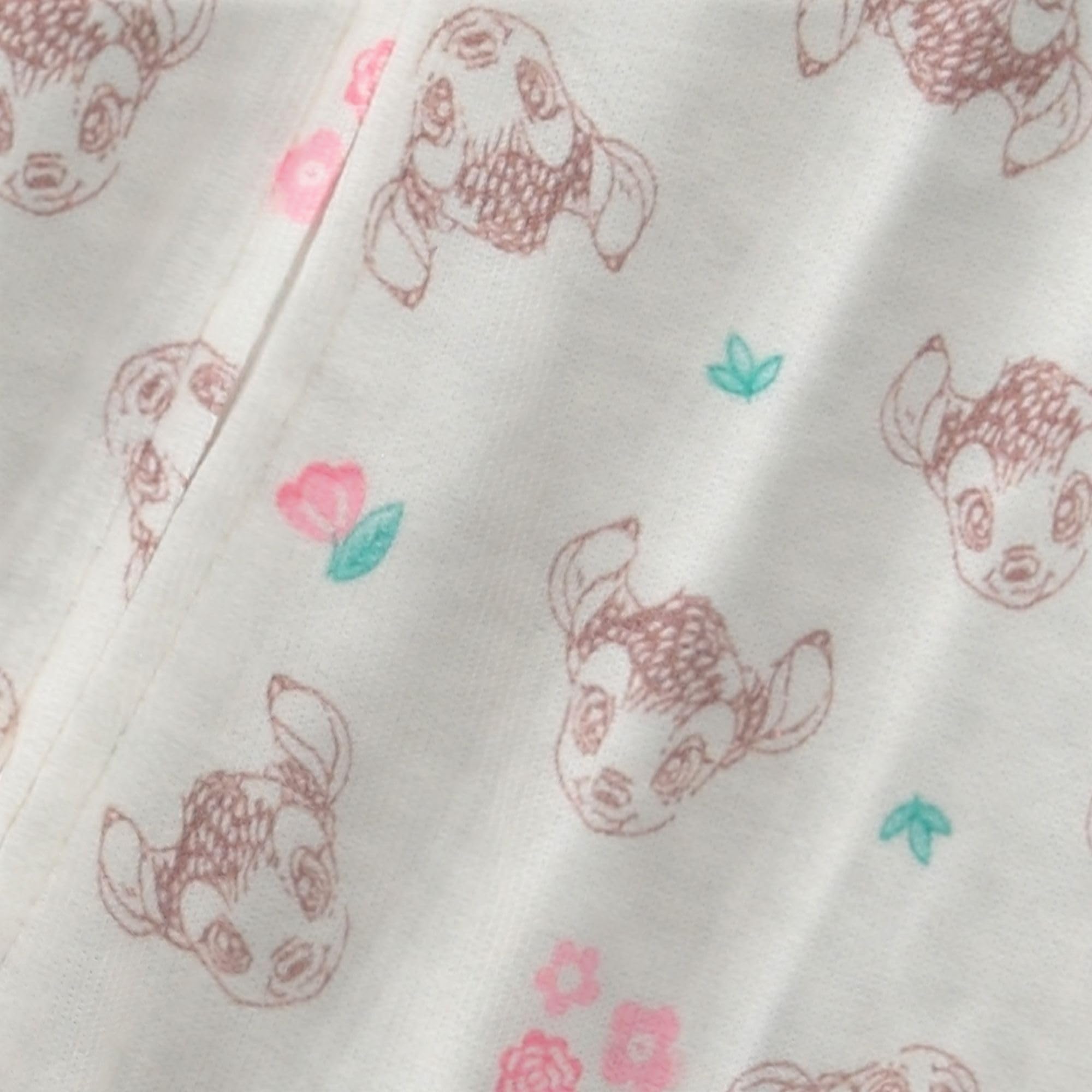 Disney Baby-Strampler mit Reißverschluss, 2 Stück, Grün, Langarm, Winnie Puuh, Monsters Inc, Dumbo, Bambi, Schlafanzug für Neugeborene und Babys