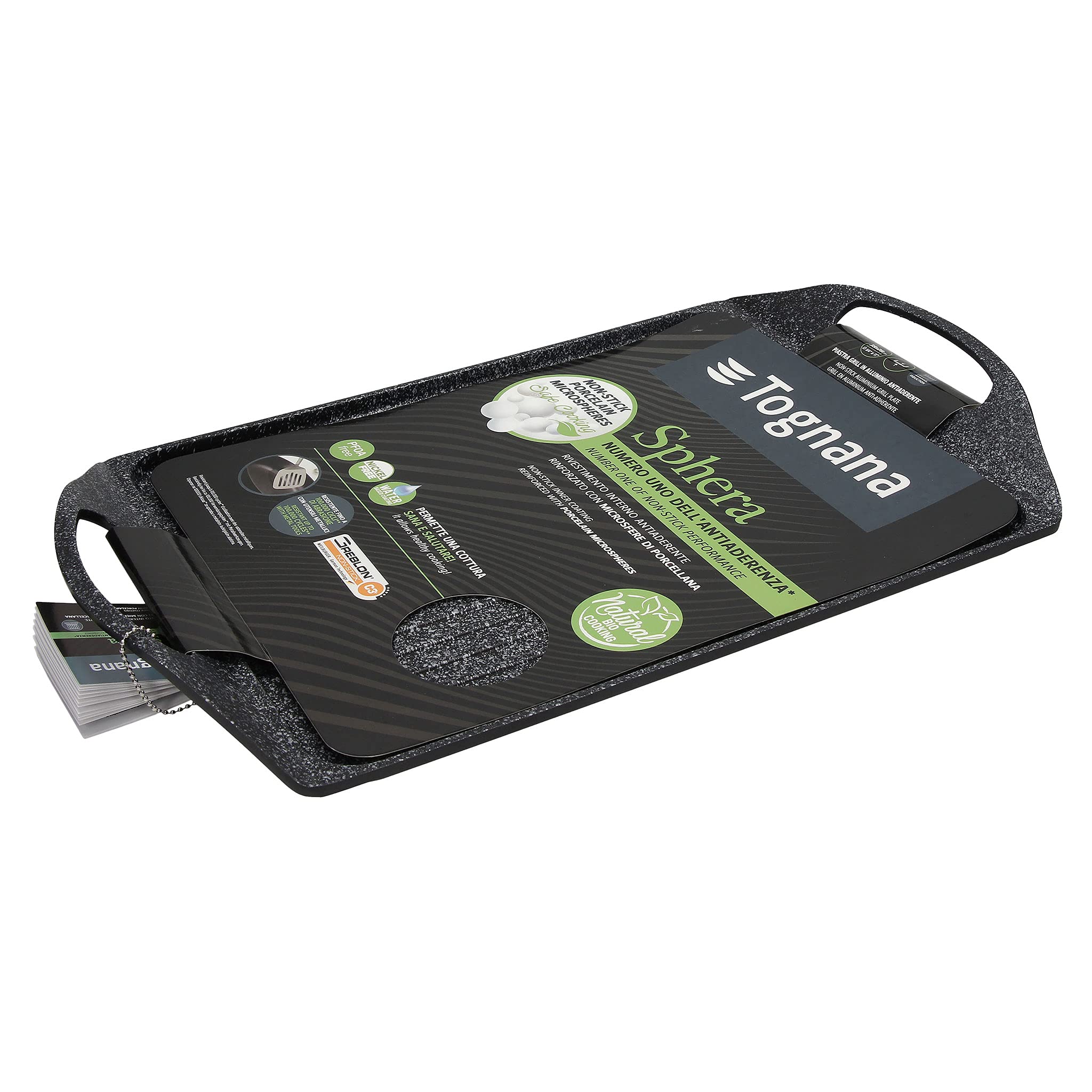 Tognana Ambiziosa Batteria, Alluminio Pressofuso, Nero & Sphera Grill Rettangolare, Alluminio