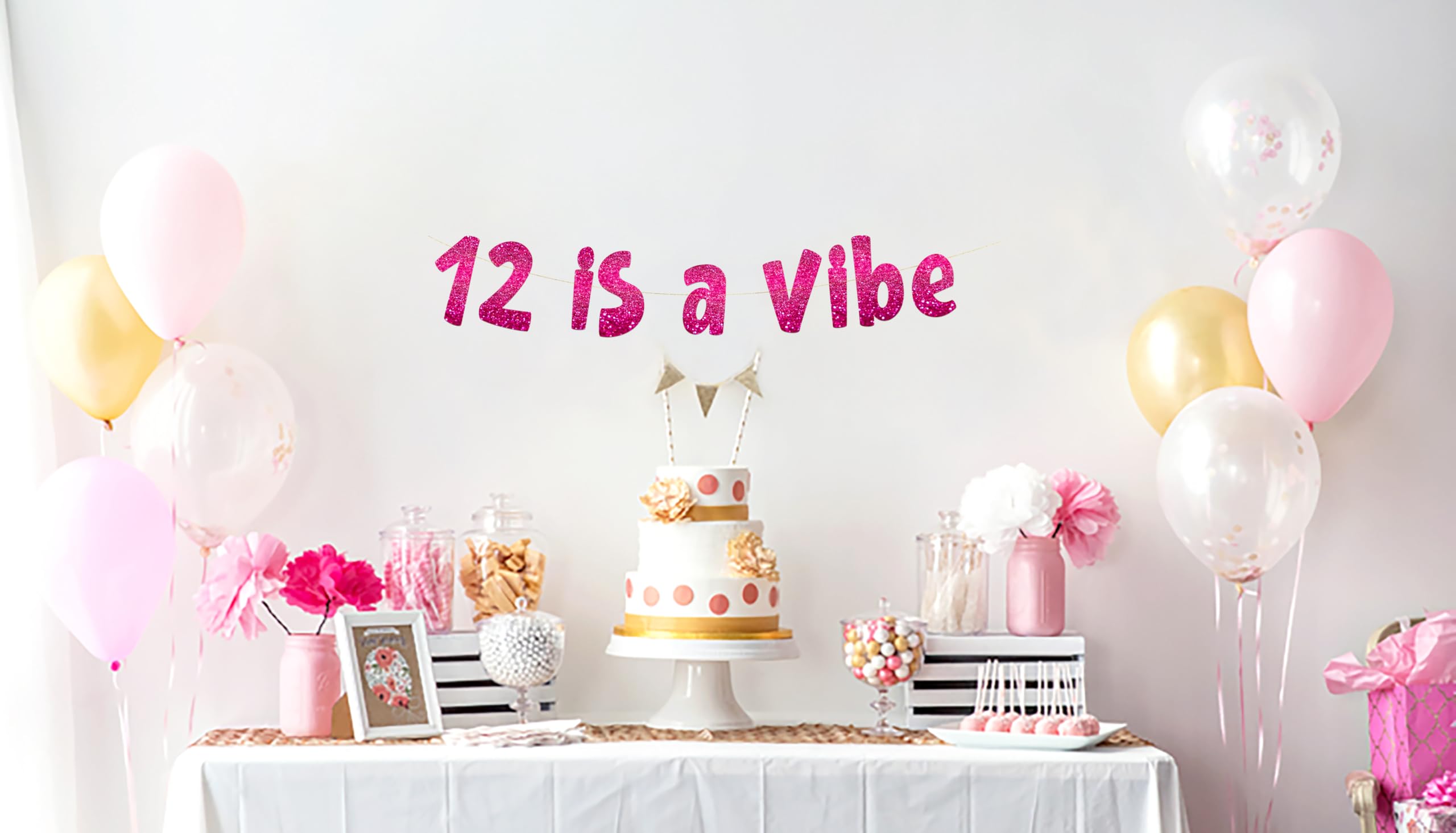 Unique Party 'Happy 1st Birthday' Banner – 12 Fuß Lang, Rosa Prismen-Design Mit Teddybären Und Sternen