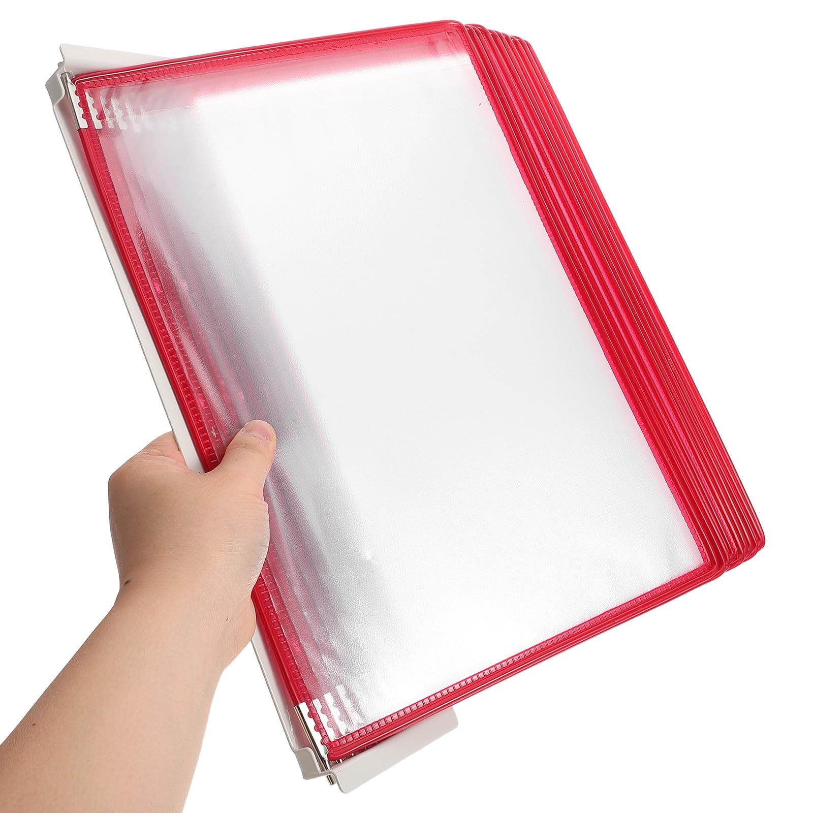 Artibetter Organizzatore da Parete per Documenti A4, 10 Tasche, Rosso