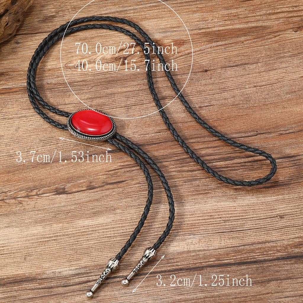 Cravatte da Cowboy, Elegante con Ciondolo di Pietre preziose, Cravatta(Combination)