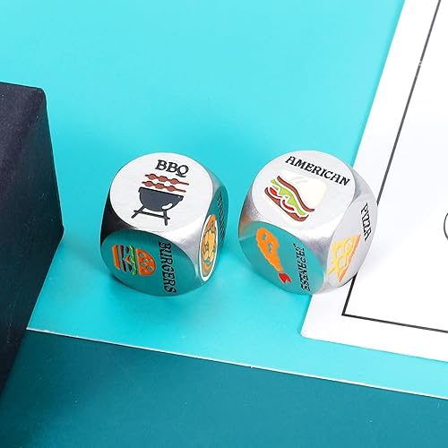 Miniatura 8 de Regalos de noche de cita para novio, novia, día de San Valentín, Navidad, cumpleaños, parejas, decisión de comida, dados de 11 años de plata,