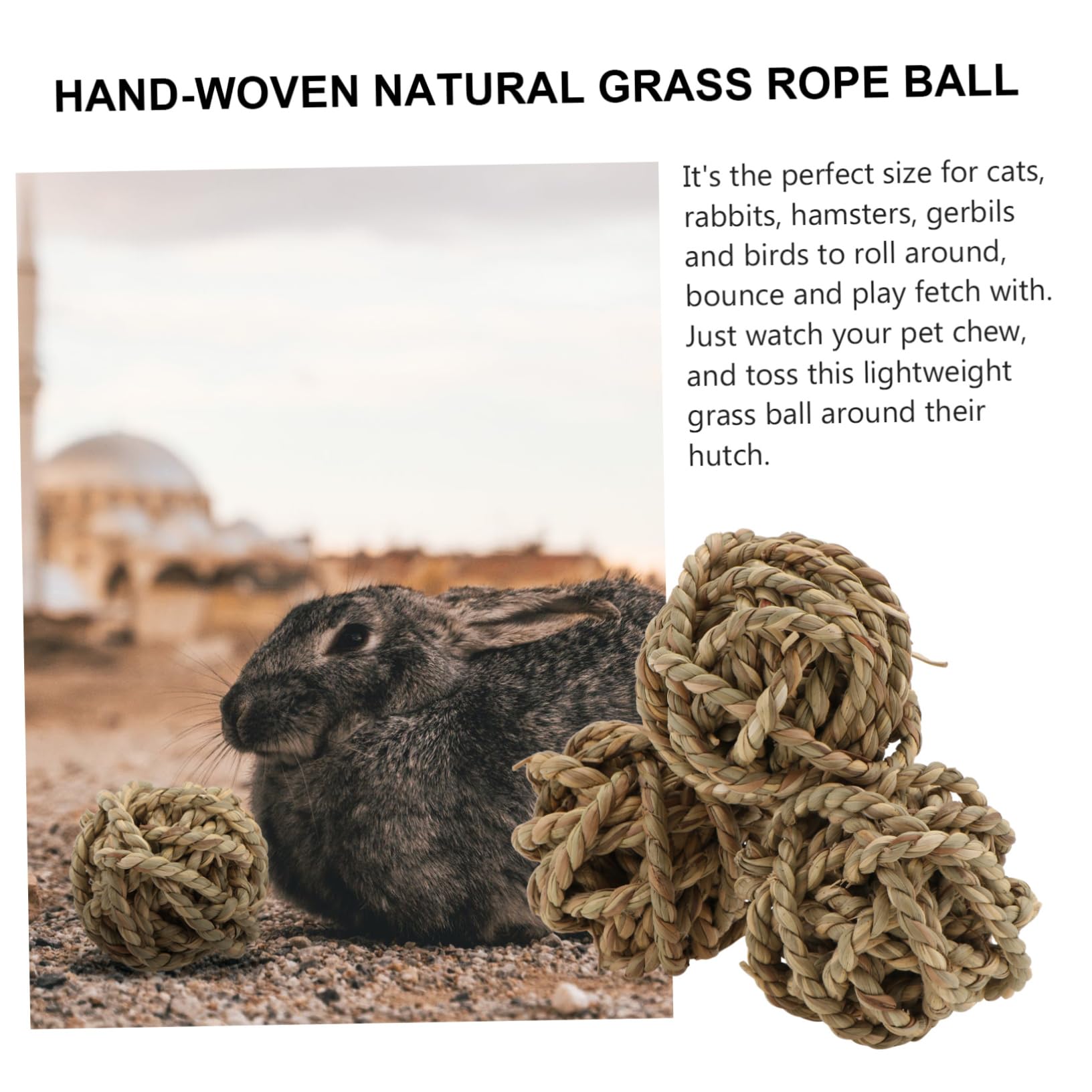 Beavorty 9stücke Teiliges Handgefertigten Rattan-kauspielzeugen Für Kleintiere Natürliche Grasball-spielzeuge Für Nager Nagen Und Und