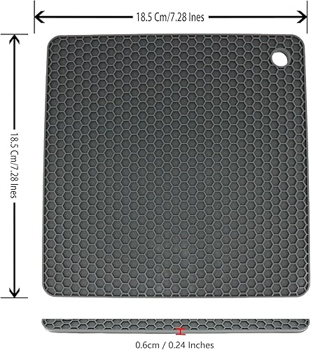 Miniatura 2 de Salvamanteles de silicona para platos calientes, salvamanteles para cocina, salvamanteles para ollas y sartenes calientes, alfombrilla cuadrada de