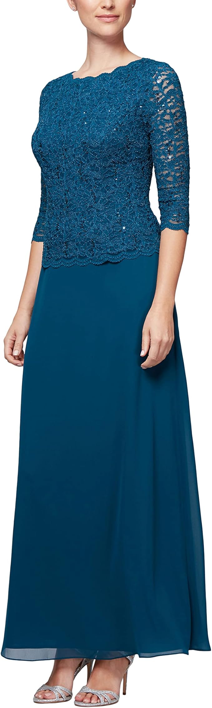 Stunning Lace Bodice Gown | Alex Evenings