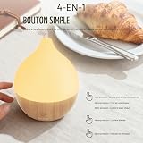 SALKING Diffuseur d’Huiles Essentielles Ultrasonique, Humidificateur d’Air Électrique 100 ML, Diffusion Silencieuse, Lumière Chaude avec Arrêt Automatique, pour Chambre, Yoga et Massage, Pack de 2 - 5