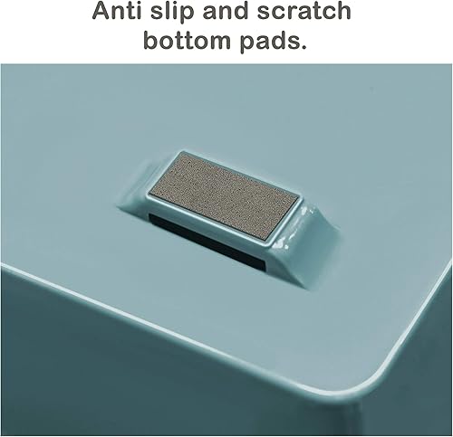 Miniatura 6 de Acrimet Facility - Organizador de archivos de escritorio de plástico con carga lateral de 3 niveles (color verde sólido)