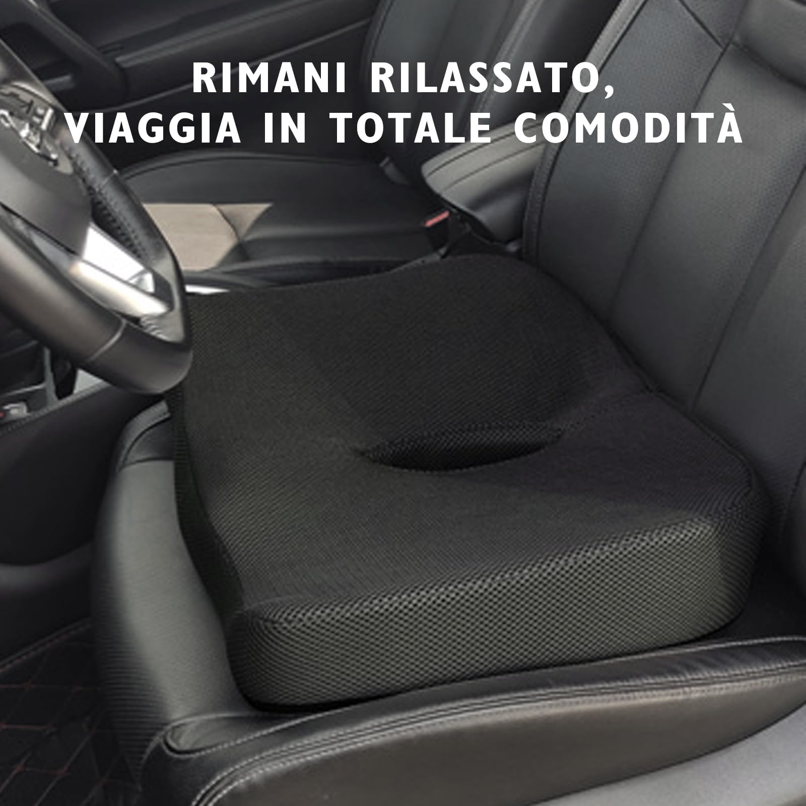 Cuscino per sedile in memory foam ventilato design ergonomico per coccige coccige per sedia da ufficio, cuscino per sedile auto, sedia a rotelle.