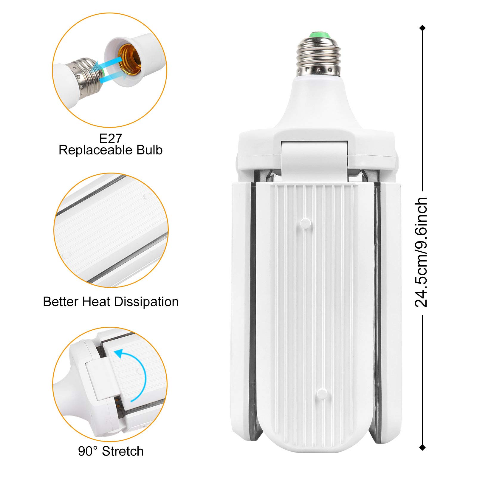 SINJIAlight Set van 8 led-plantengroeilichtstrips, volledig spectrum voor kamerplanten, met automatische aan/uit timer, 384 leds/10 dimbare niveaus, groeilamp voor hydrocultuur, vetplant, plug and