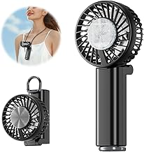 HandFan 5000mAh Mini Handheld Fan, Tiny Portable Fan With Cooling Plate, Small Personal Fans Rechargeable, Pocket Ice Fans, for Men Women Kids Beach Travel(Black)