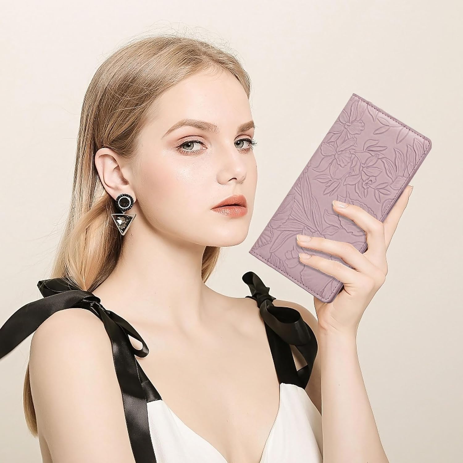 FALAN MULE Ultra Slim Thin Wallet for Women Bifold Leather RFID Blocking Designer Credit Card Holder - Image 2