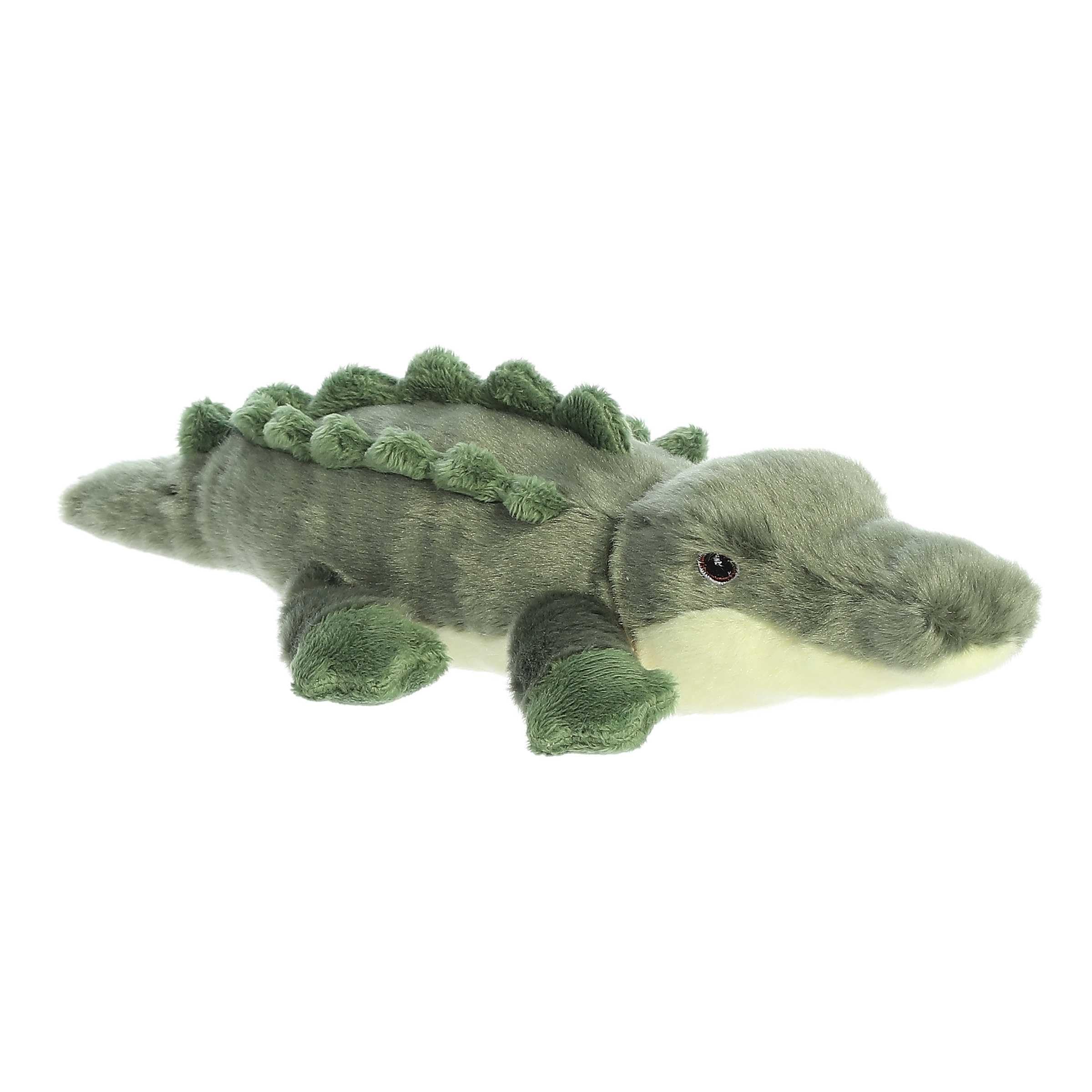 Aurora Eco-Friendly Eco Nation Eco Softies Alligator Peluche - Coscienza ambientale - Materiali riciclati - Verde 20,3 cm