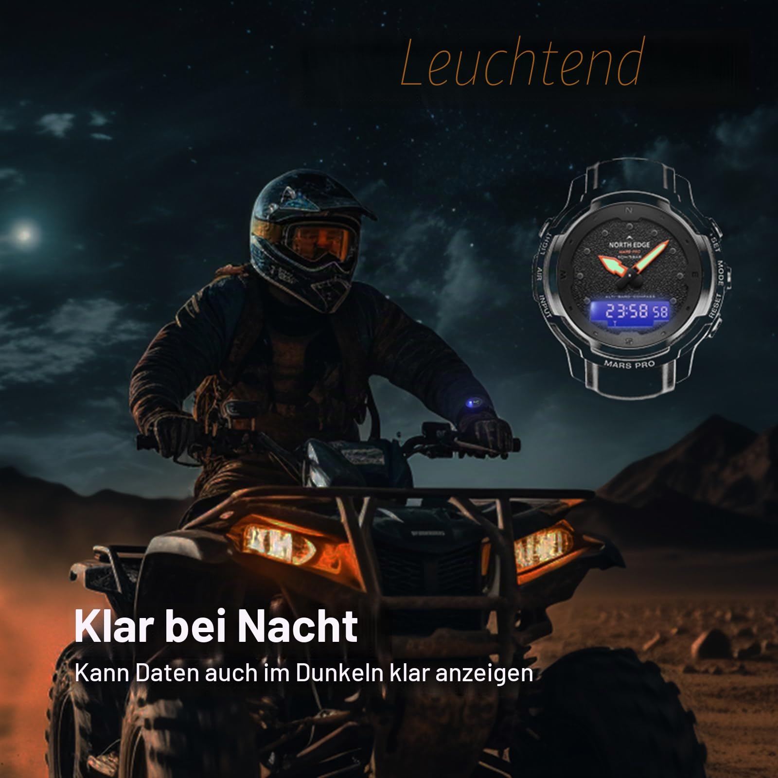 Herren Digitale Sportuhr Kohlefaser mit Höhenmesser Barometer Kompass Militär Outdoor Armbanduhr Digital 50M Wasserdicht Herrenuhr mit Wecker Stoppuhr Hintergrundbeleuchtung Digitaluhr für Männer