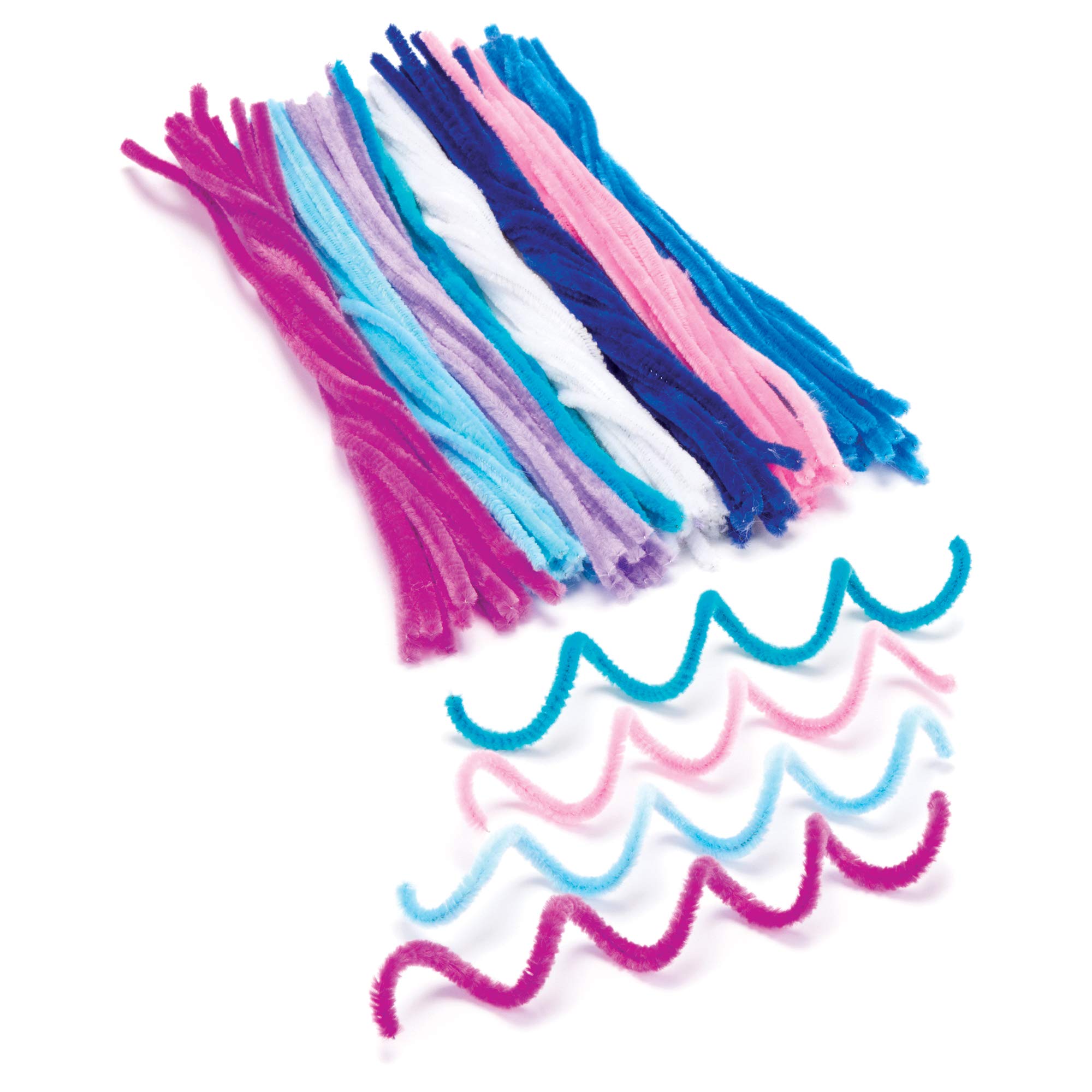 Baker Ross AV615 Winter Pipe Cleaners - Pack of 120, Value Pack Creative Arts and Crafts Supplies, Assorted