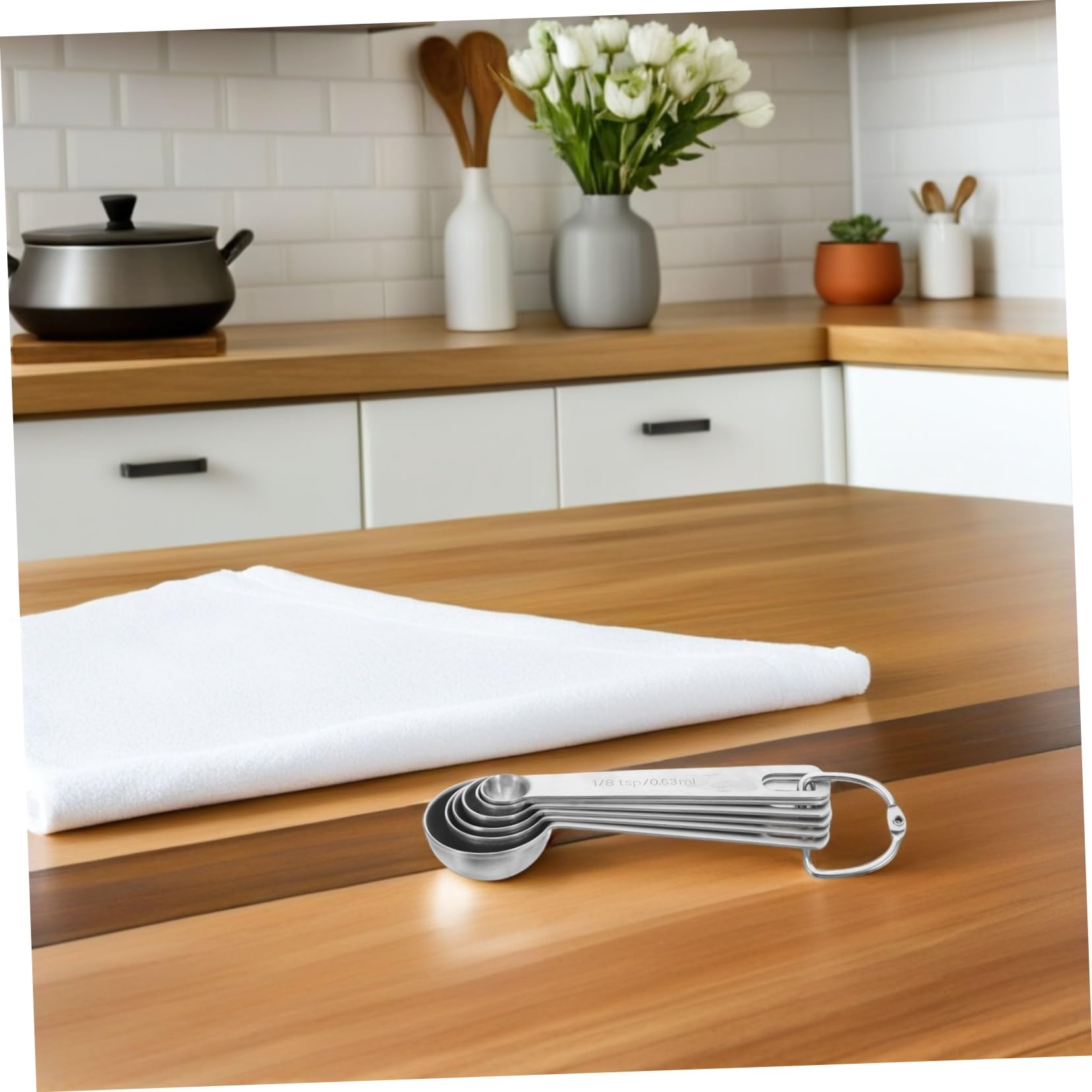 Alipis 2 ensembles Lot Tasses et Cuillères à Mesurer Acier Inoxydable Ergonomiques Suspension Outils de Cuisine pour Ingrédients Secs et Humides