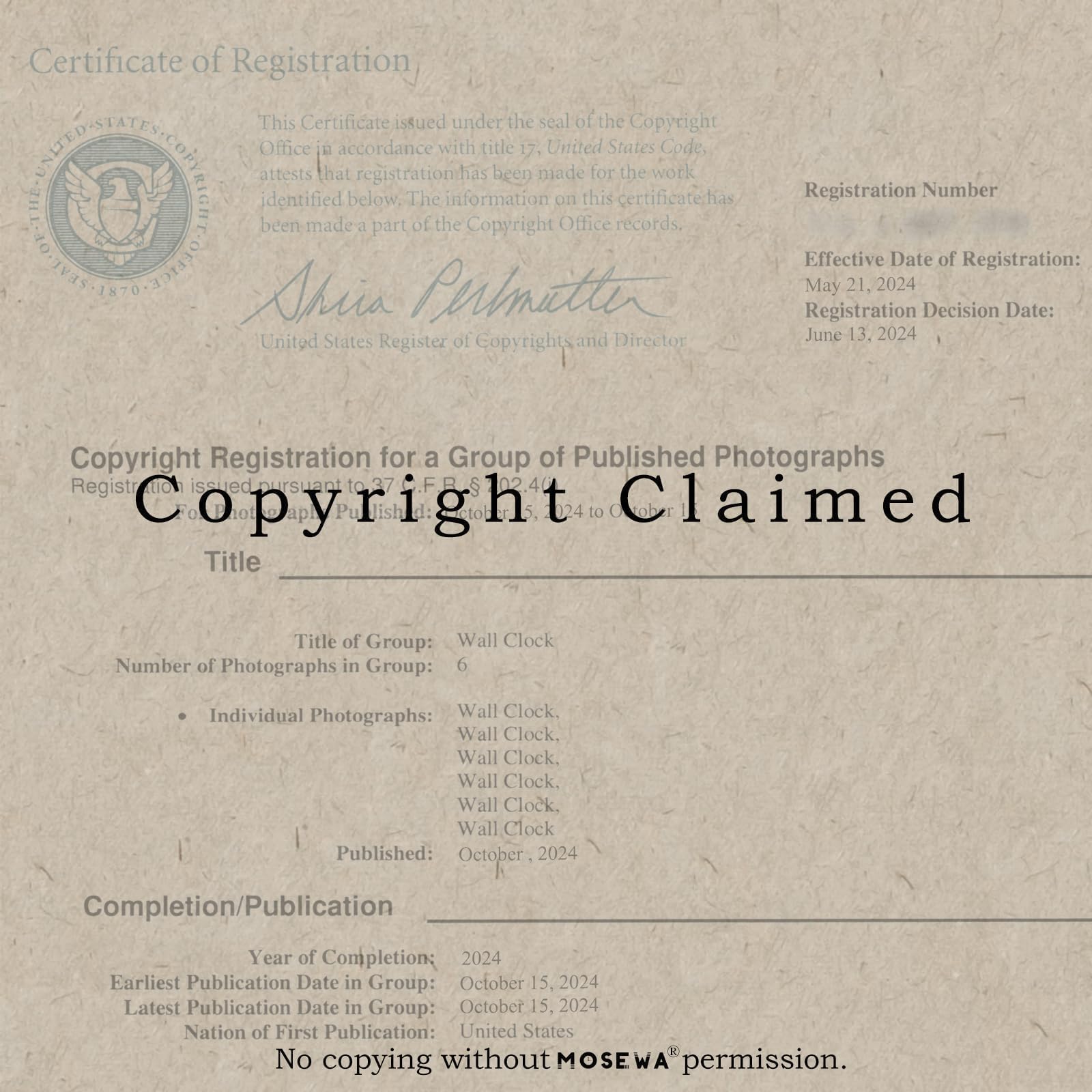 Mosewa Wall Clock 8 Inch, Battery Operated Silent Non-Ticking Modern Analog Clock Decorative for Kitchen, Bedroom, Office, Living Room(Gold)