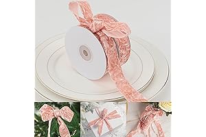 HUIHUANG Blush Pink Velvet Ribbon - The Perfect Touch for Your Special Occasions