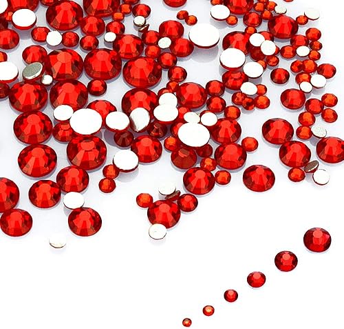 LolliBeads Piedras redondas de resina para uñas con parte trasera plana y cristales acrílicos.