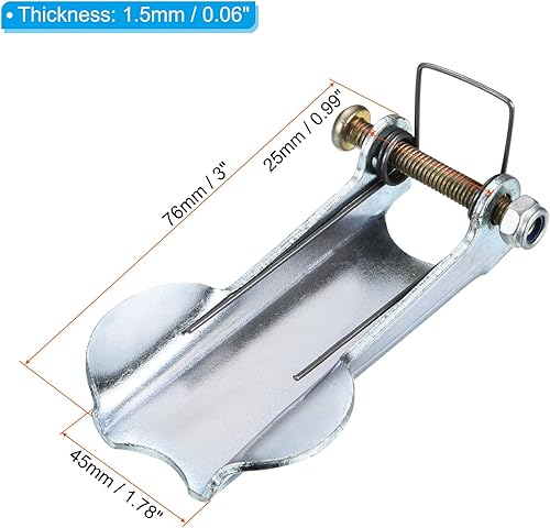 Miniatura 8 de PATIKIL Kit de cierre de seguridad de gancho de 3.3 pulgadas, paquete de 2 piezas de repuesto de enganche de receptor de remolque de metal para