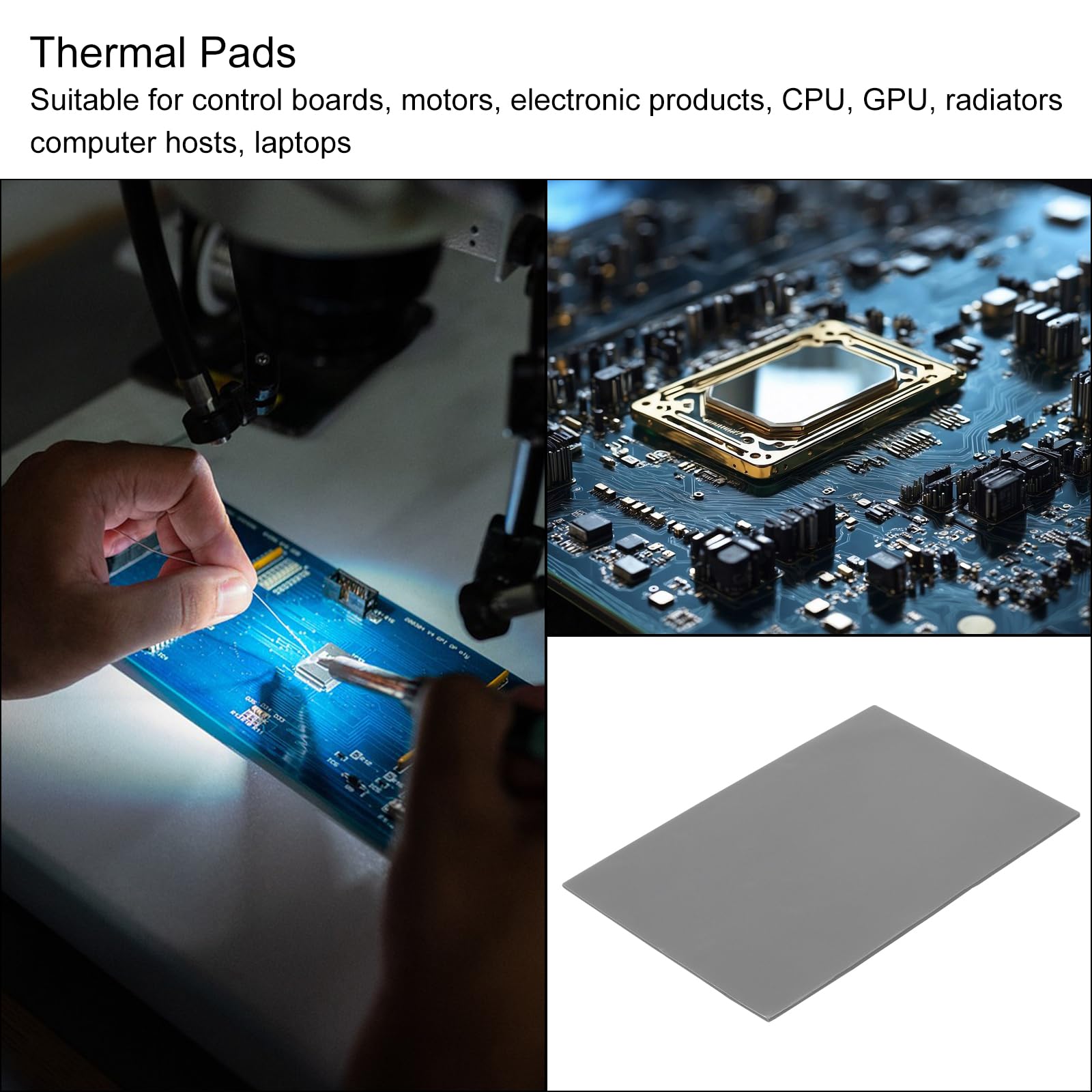 Amazon.co.jp: uxcell サーマルパッド 4.0W/m.K 絶縁性耐熱シリコン