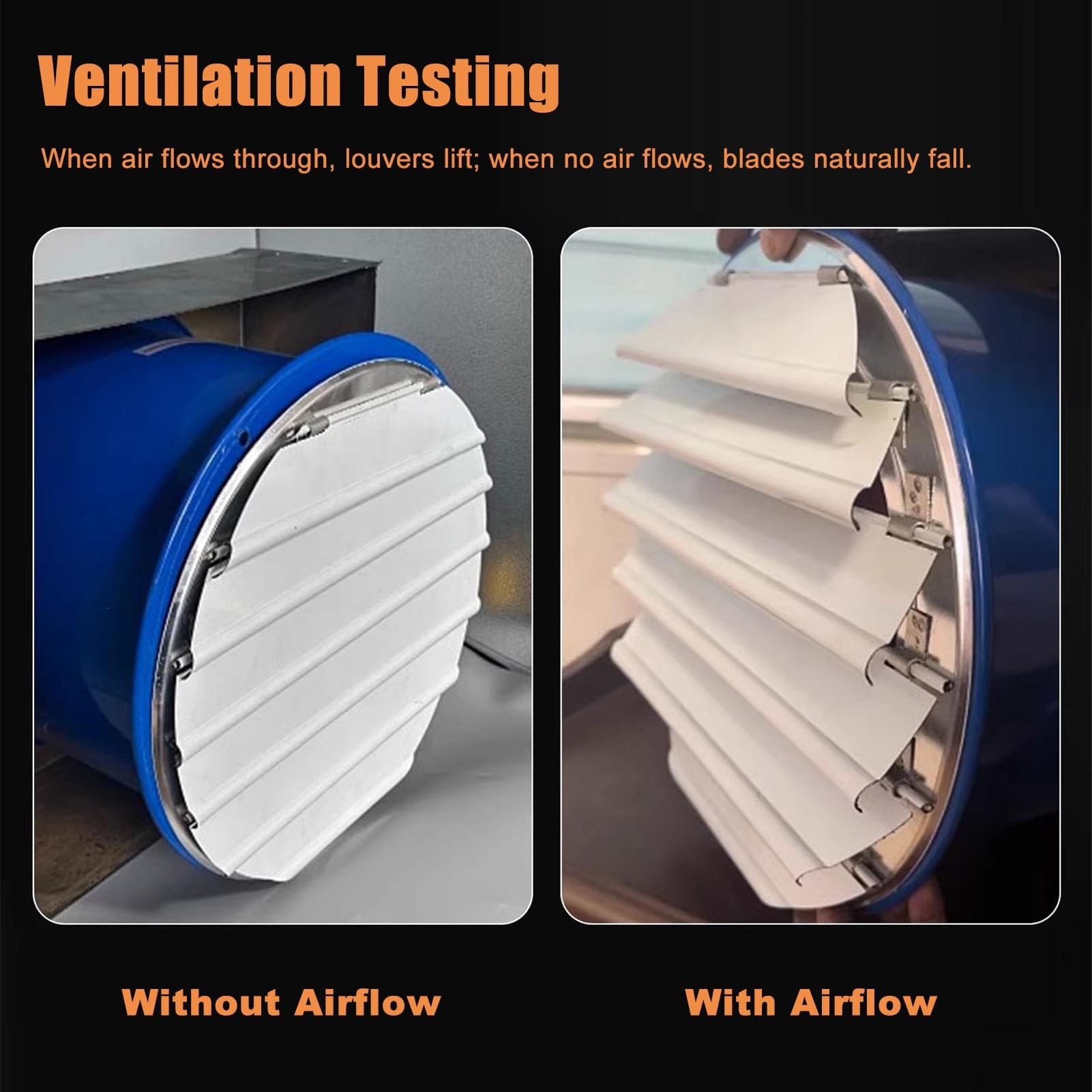 Rejilla de Ventilación de Aluminio con Cierre Automático por Gravedad | Rejilla de Extracción para Interior y Exterior, Compuerta Antirretorno Automática con Rejilla(20in(51cm))