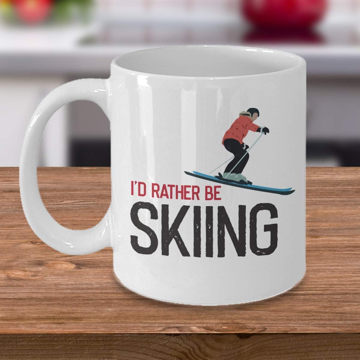 M&P Shop Inc. I'd Rather Be Skiing - Coffee Mug Best Birthday Holiday Christmas Day Gift Idea for Men and Women Family Friends and Co-Workers - Image 3