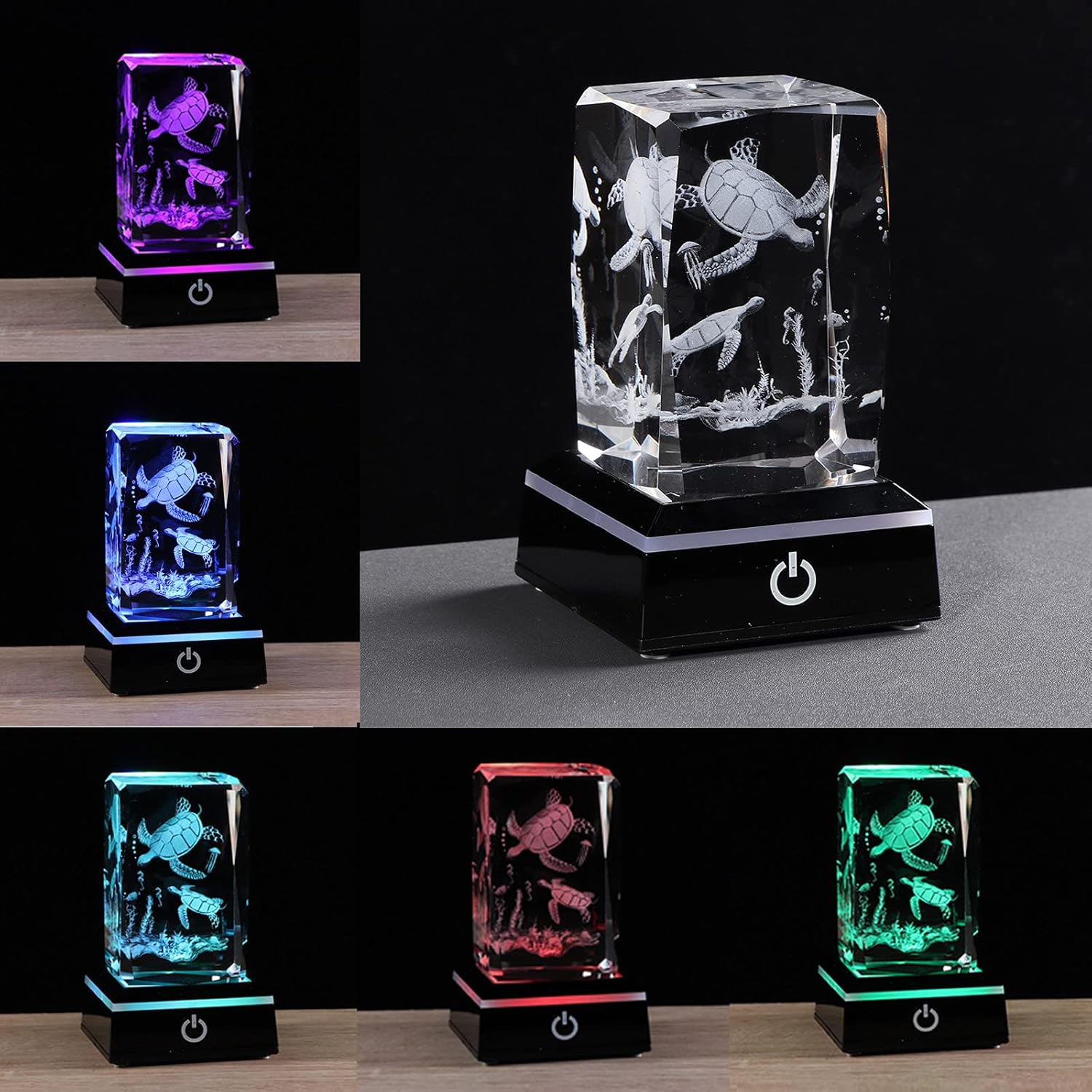 Qianwei 3D Crystals Sea Turtle Gifts for Women, Turtles Decor Figurines Stuff Gifts for Turtle Lovers Sea Glass Statue Paperweight Birthday Christmas Gifts for Best Friend, Keepsake Paperweight - Image 3