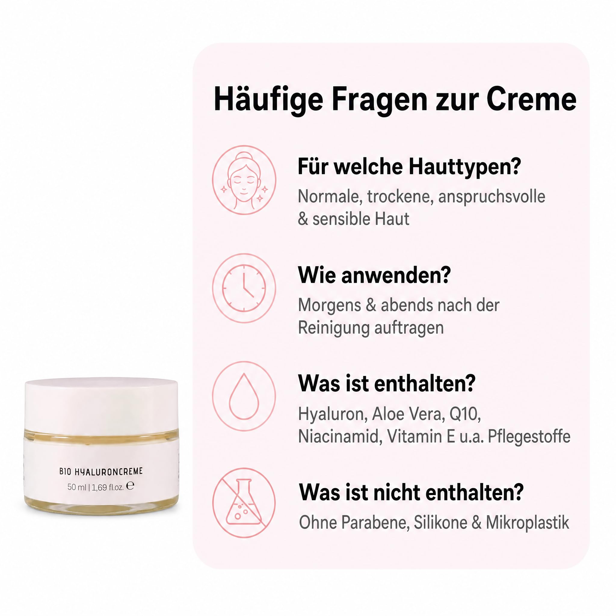 KS Beauty Bio Hyaluroncreme Tages- & Nachtcreme, 50 ml | Hyaluron