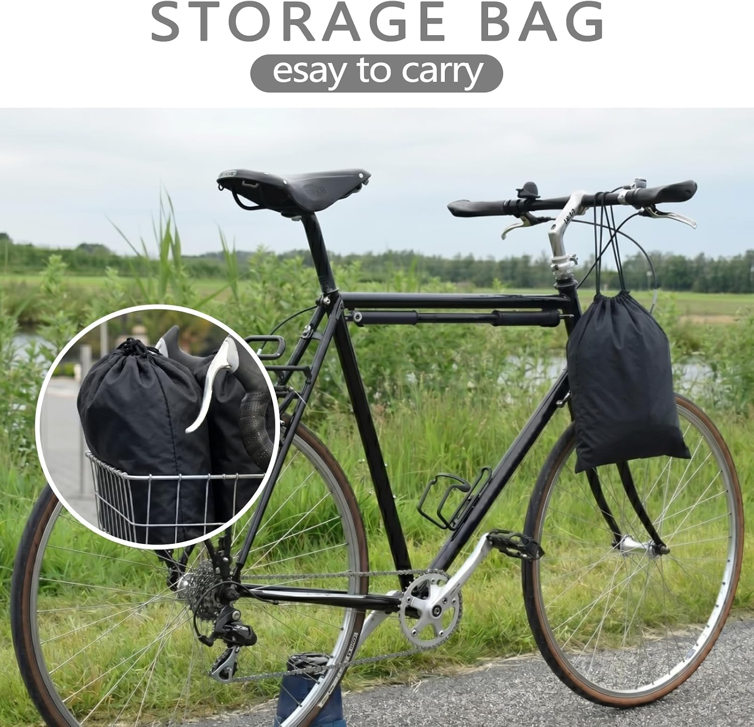 Sobotoo Bike Cover Waterproof Outdoor,210D Oxford Bicycle Tarp | Anti-theft Lock Hole Mountain Road Electric Bike
