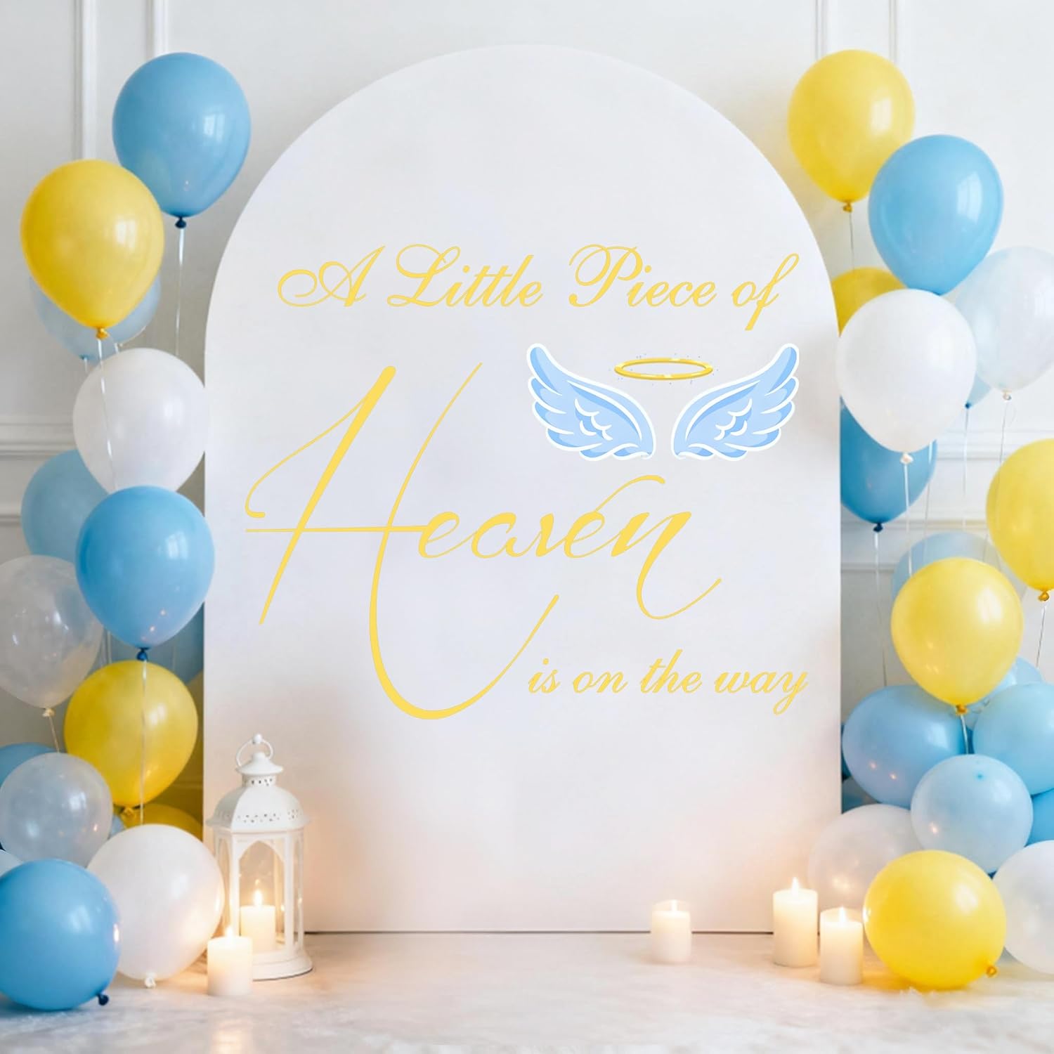 A Little Piece of Heaven is On The Way デカール - Heaven ベビーシャワーデコレーショ