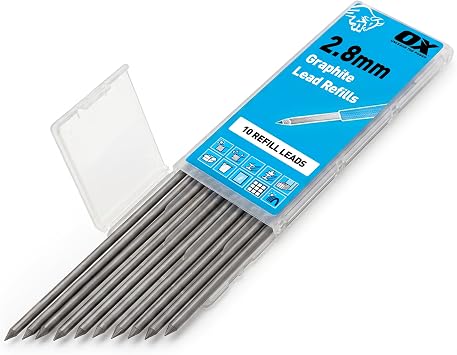 OX Tuff Carbon Marking Pencil Refills - 2.88mm 10 Pack