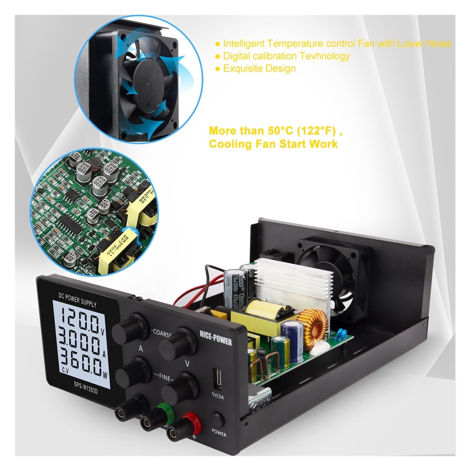 Alimentatore da laboratorio, Dc. Alimentazione regolabile a 4 cifre Lcd. Schermo Lab Bench Power Source 3 0V 10A 60 V 5A 120-V 3A AC Commutazione dell'alimentazione stabilizzata , alimentatore DC rego