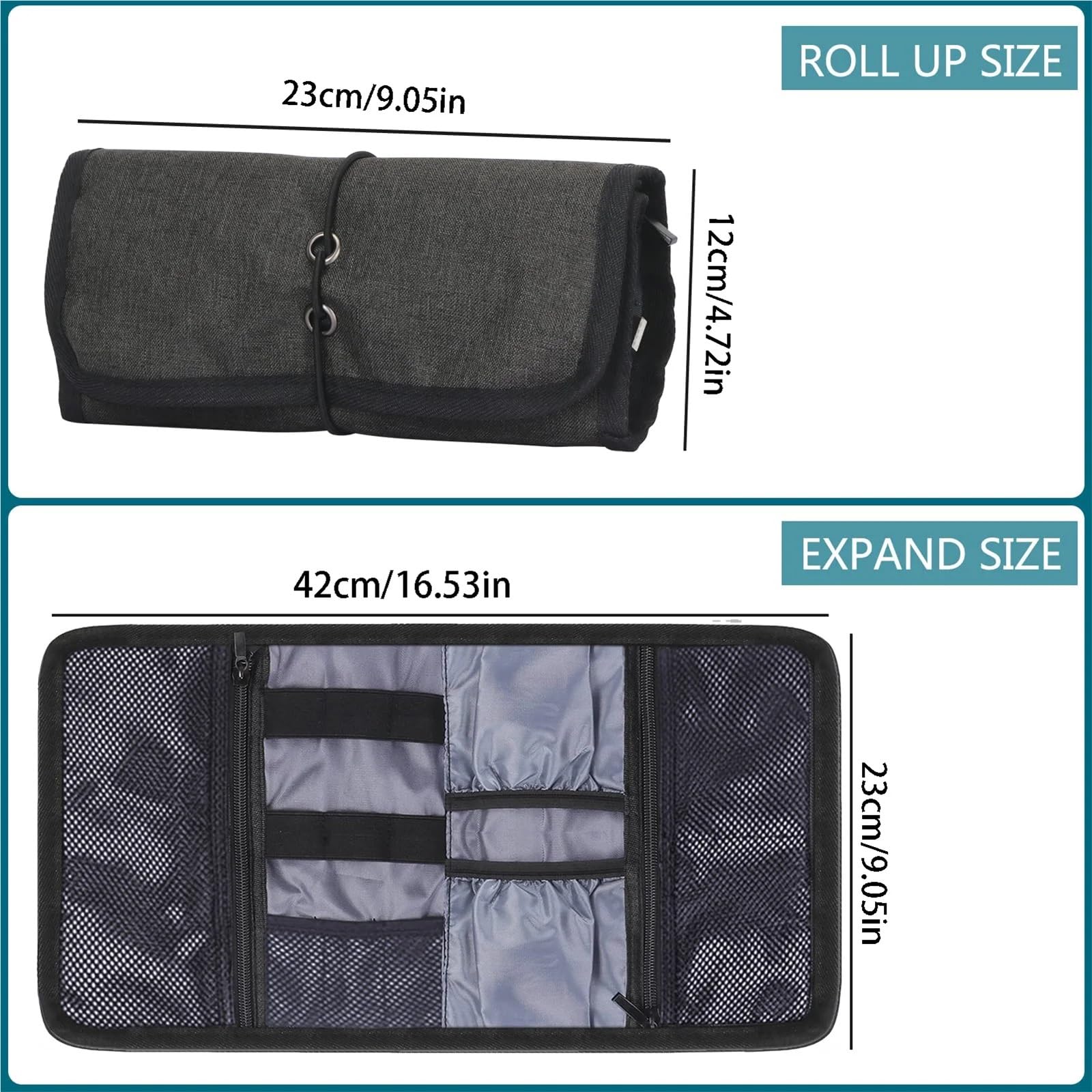 Bolsa para Cables 2 organizadores electrónicos, Estuche de Accesorios, Bolsa de Almacenamiento Digital portátil, Bolsa de Viaje for Cables, Bolsa de Transporte for Banco de energía