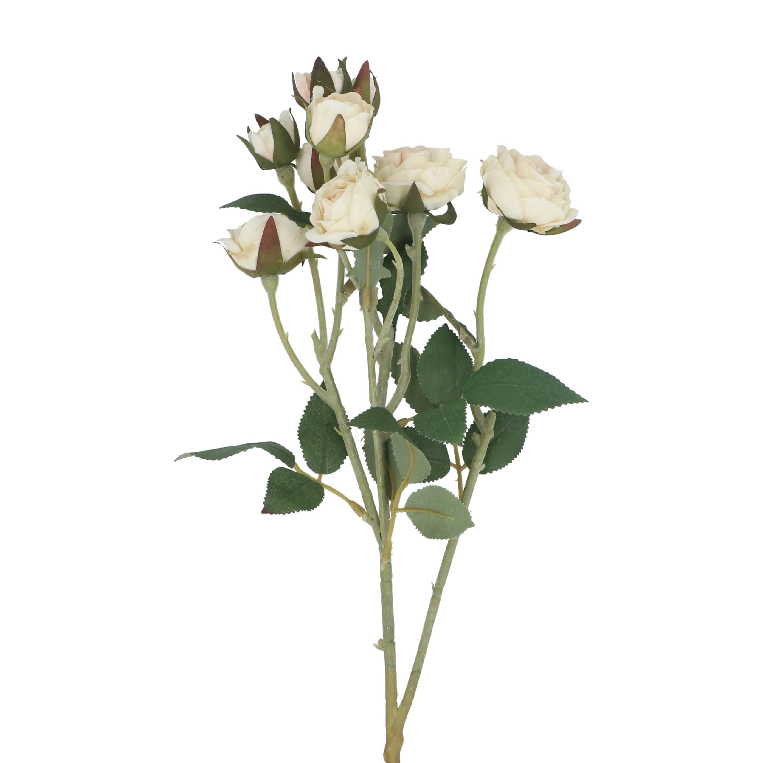 Gisela Graham Antique White Artificial Rosebud Stem, Antique Cream, 54Cm, Polyester