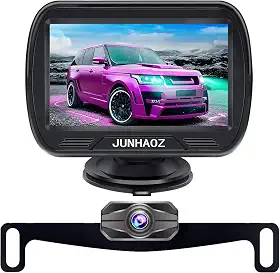 Câmera de visão traseira para carro, caminhões, SUVs, picape, monitor IPS de 4,3 polegadas, visão noturna, linhas guia DIY, interruptor de câmera frontal/traseira, IP69 à prova d'água K4301