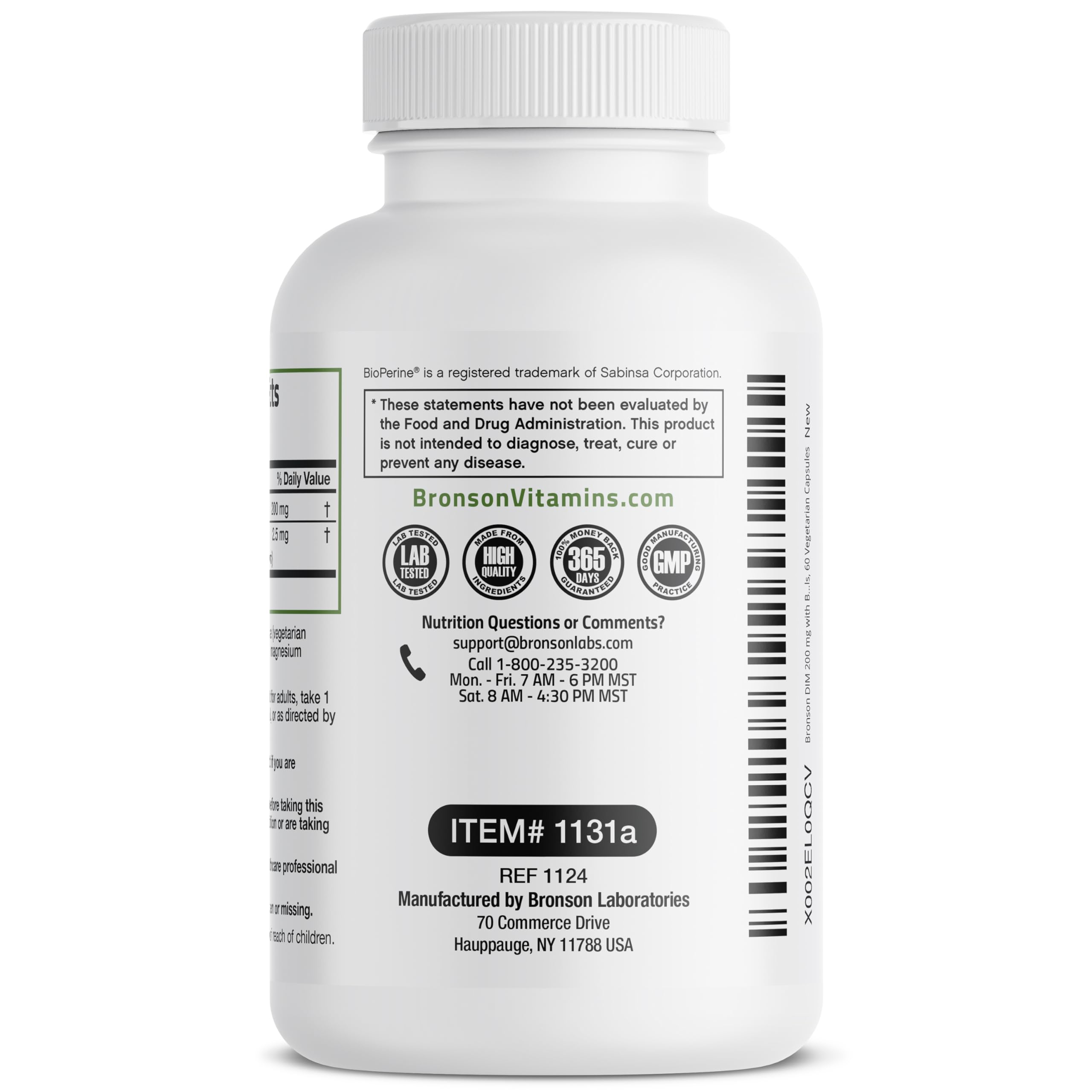 Bronson DIM 200 mg Diindolylmethane with BioPerine, 60 Vegetarian Capsules — Amazon image 5